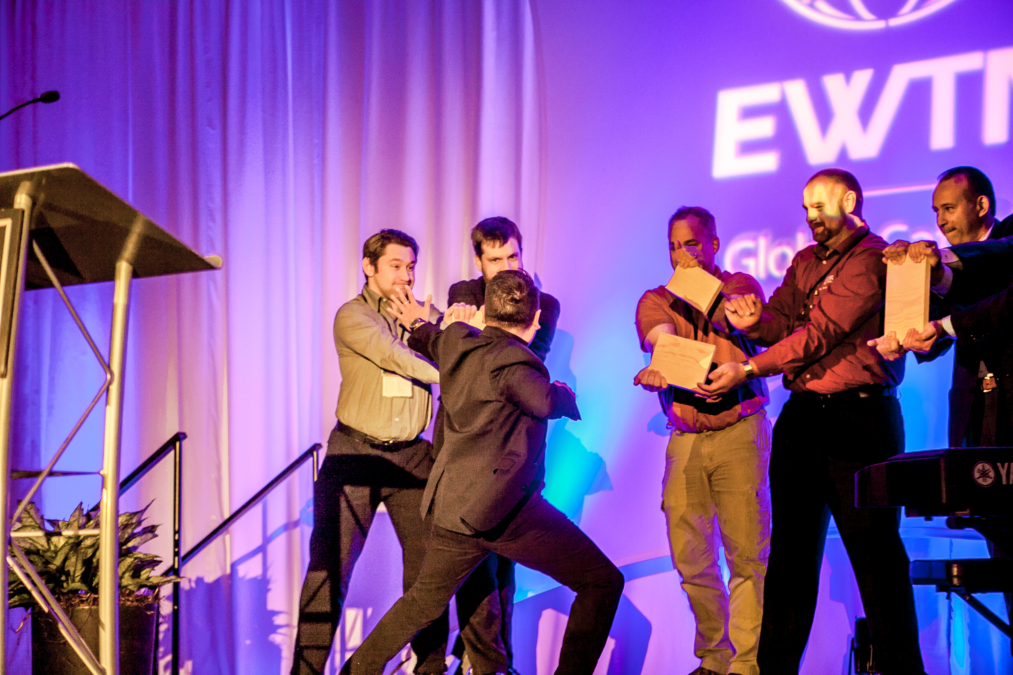 2016 Annual Awards Dinner Fr. Leo Breaking Boards