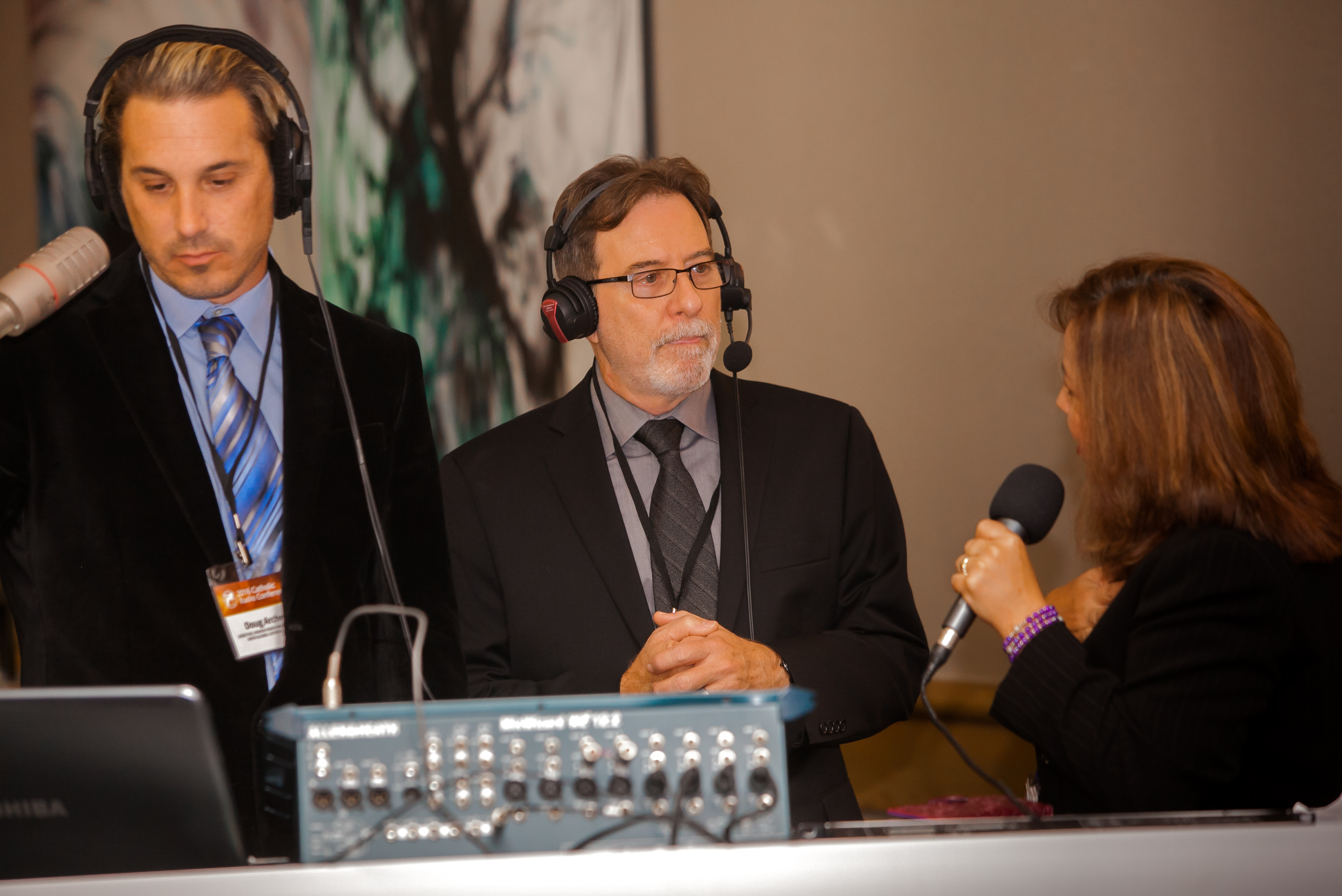 Radio Catolica Mundial Doug Archer, Jorge Grana and Lorena Albarran